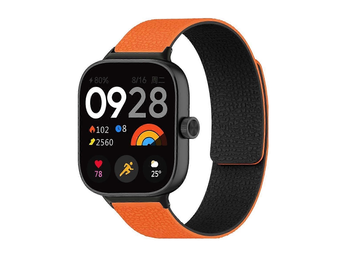 Pulseira De Silicone Magnética Macia Com Textura De Lichia Para Xiaomi Smart Band 9 Pro / Redmi Watch 5