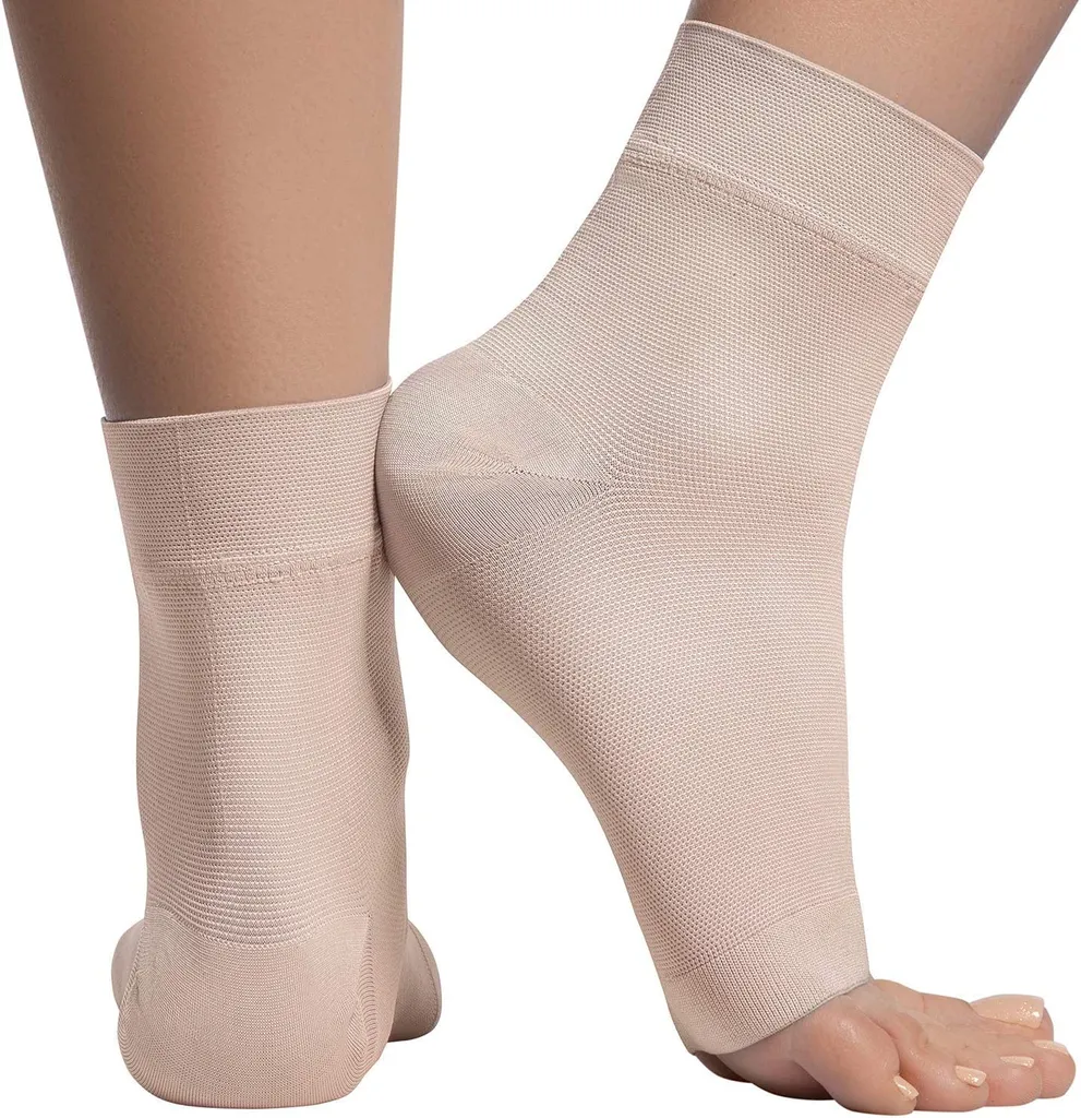 Meia De Compressão Para Tornozelo, Meia De Compressão Com Dedos Abertos Para Inchaço, Fascite Plantar, Entorse, Neuropatia