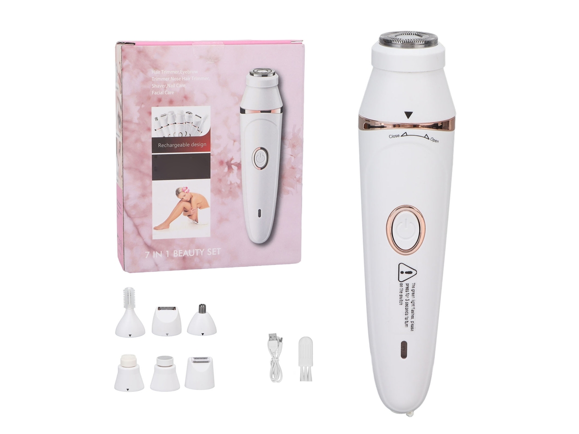 Tijela De Corte De Cabelo 7 Em 1 Recarregável Sem Fio Lavável Corpo Inteiro Branco Com Bateria De Lítio Usb