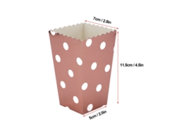 36 Cajas De Palomitas De Maíz De Papel Con Apertura Superior, Capacidad Grande, Ligero Y Portátil, Color Oro Rosa