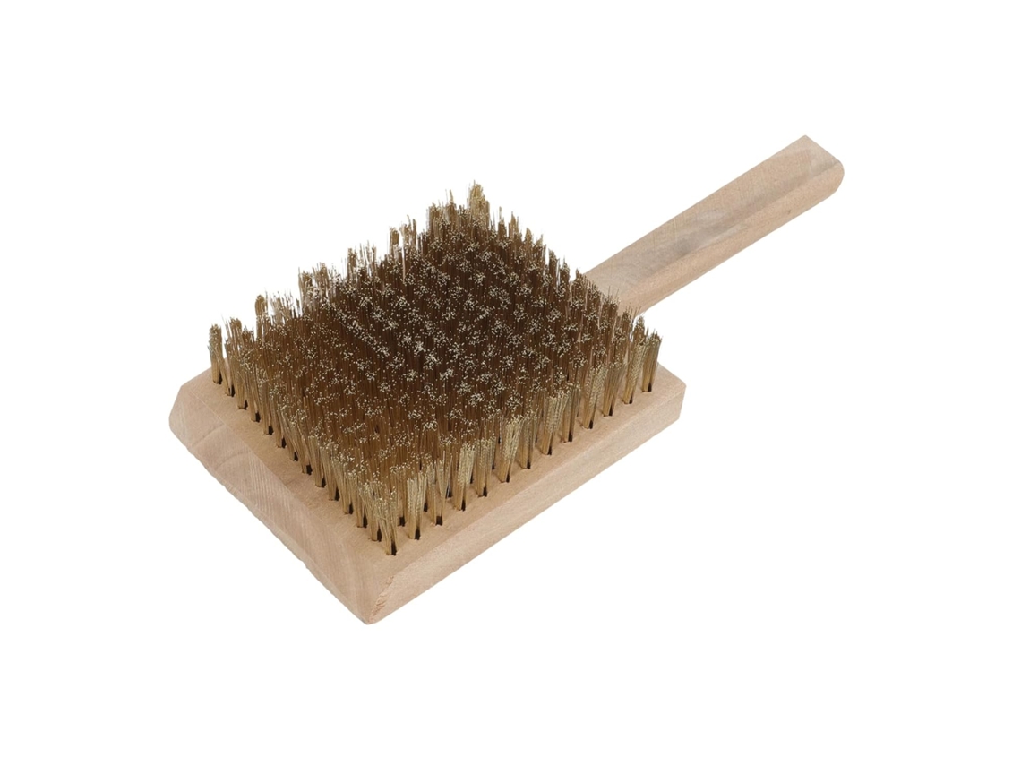 Topbathy Escova de Limpeza Stobaza com Espuma Cobre e Cabo Madeira Resistente Ao Desgaste para Jardinagem