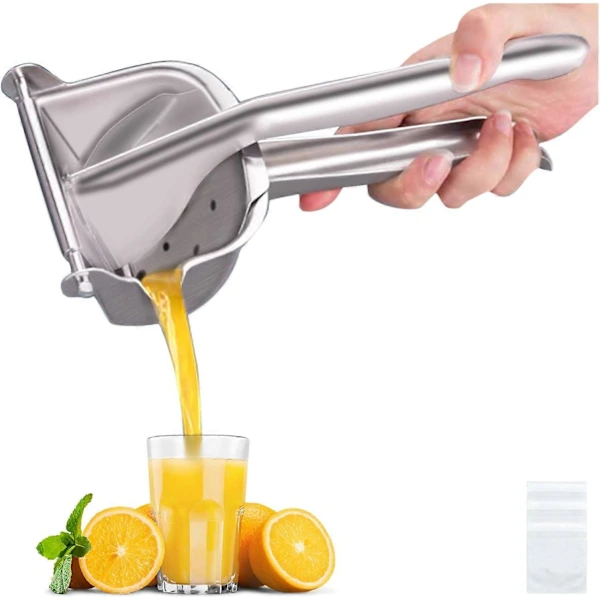 Espremedor De Limão Em Aço Inoxidável Genuíno. Frutas Cítricas Manual. Potente. Extrator Suco. Laranja, Limão E Toranja