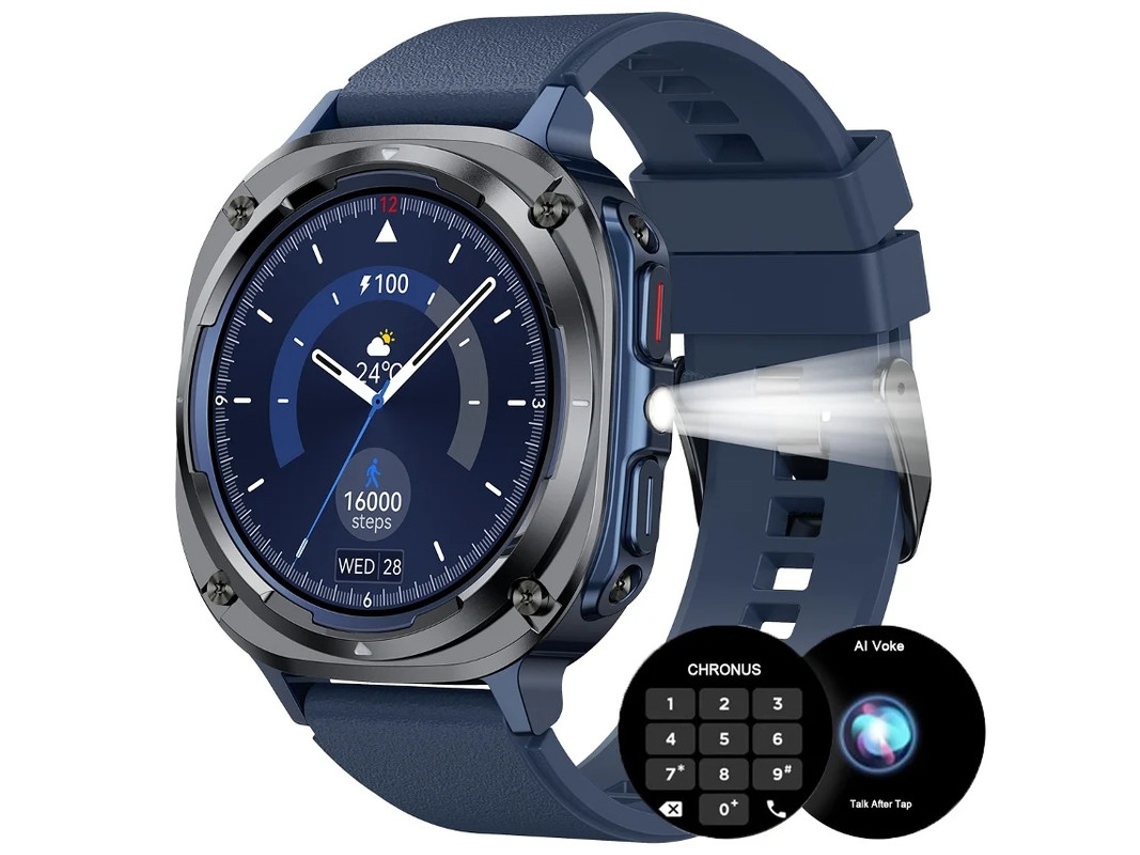 Relógio Inteligente Yizhood Com Tela Hd De 1,39 Polegadas, Monitoramento De Saúde, Mais De 100 Modos Esportivos, Chamadas Bluetooth (azul)