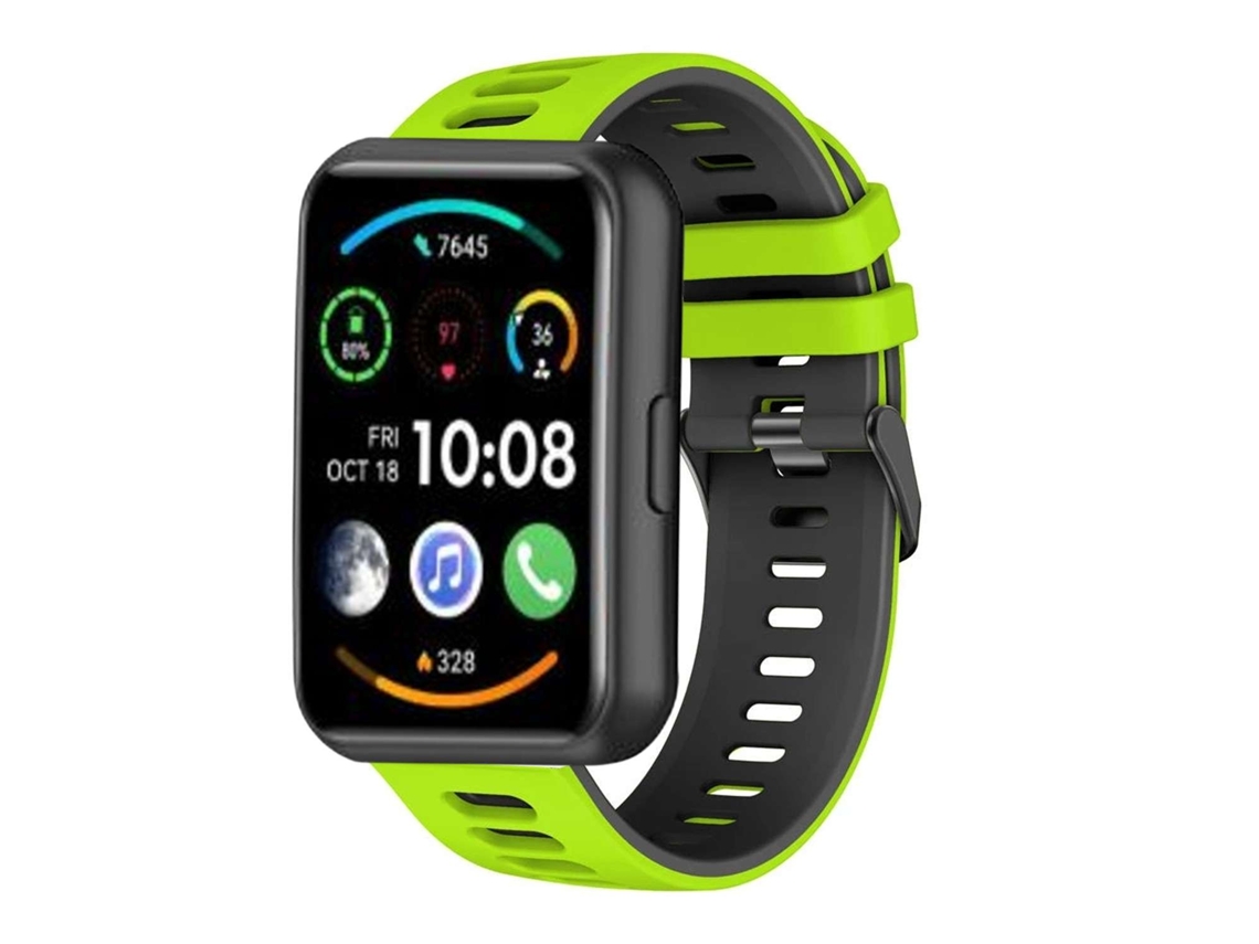 Bracelete Huawei Watch Fit 2 Pulseira outdoor Verde Claro e Preto