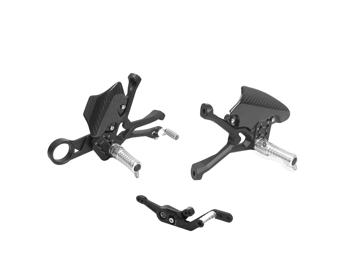 Suporte De Pedal Traseiro, Design Ajustável, Liga De Alumínio Leve, Preto Com Logotipo
