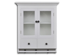 Armário de Parede para Cozinha com Porta de Vidro Branco MAISON EXCLUSIVE