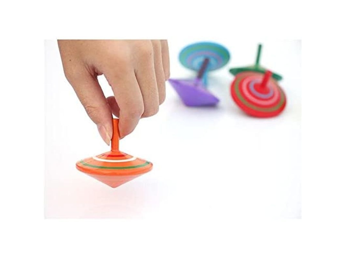 2026 giroscopio de Madera Pintado a Mano, Juego de 3, Juguete Educativo para Jardín de Infancia, Color Aleatorio.