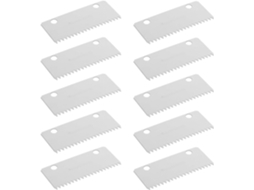 Lâmina De Corte Fita Plafope Silver Iron, Pacote Com 10 Unidades, Substituição Para Dispensador De Fita Mesa, Corte