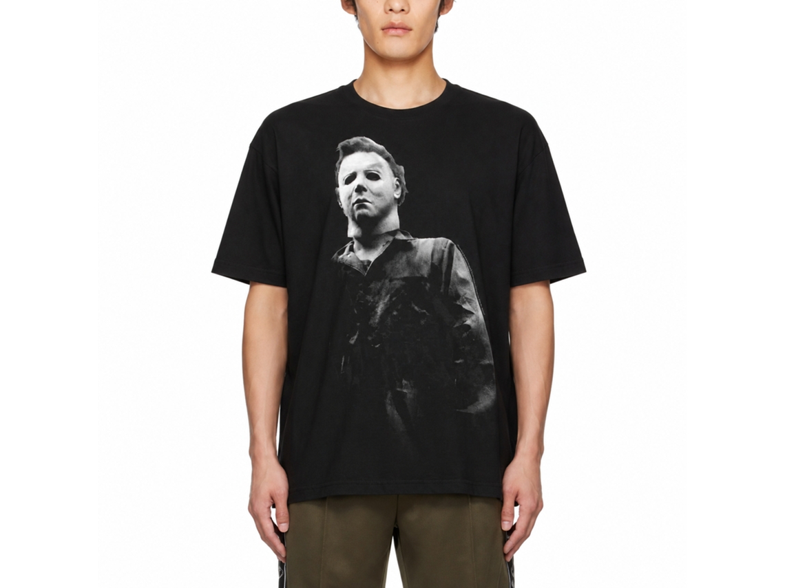 Rockinstone Halloween Boo Black Adult T-shirt Size:l