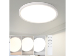 Led Flat Ceiling Light Para Quarto Preto 18cm 15w Regulável Lâmpada De Banheiro Nettlife