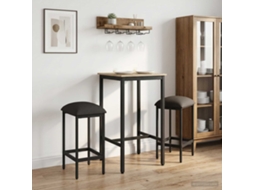 Vidaxl Banco De Bar 2 Unid. Cinzento-escuro 40 X 32 X 64 Cm