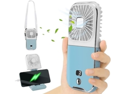 Ventilador portátil, mini ventilador de bolsa, pequeno, com 4 velocidades.