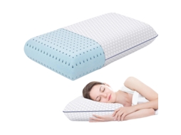 Almofada Viscoelástica, Respirável, Almofada Ortopédica para Sono, Ideal para Dormir de Lado e de Costas CZHHMART