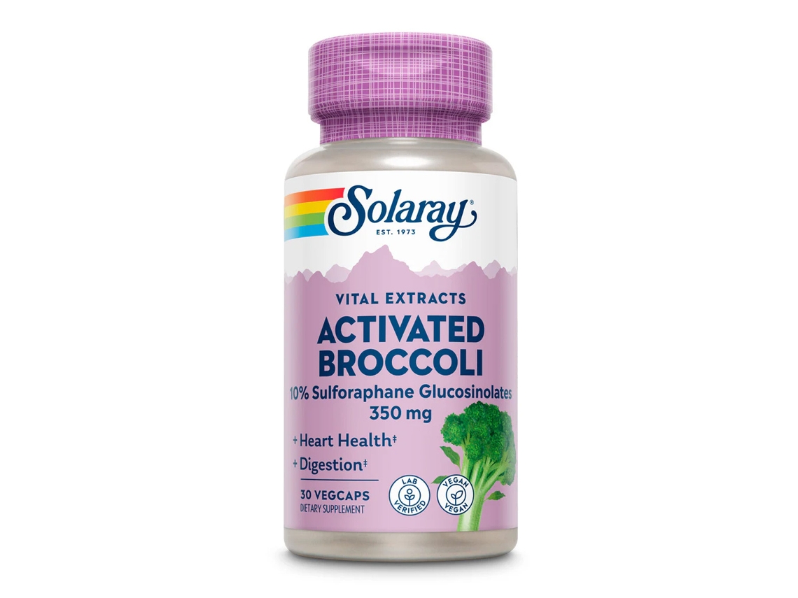 Activated Broccoli Seed Estract 350mg Solaray 30 Cpsulas