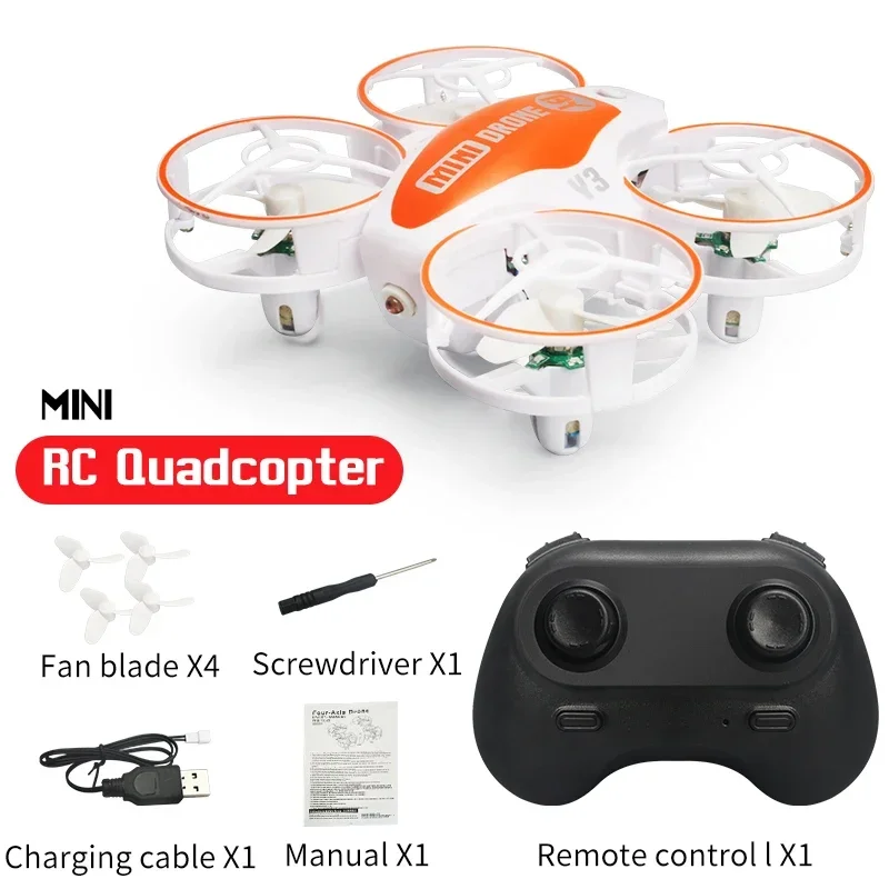 (laranja) Mini Drone/brinquedo Ovni/quadricóptero De Controle Remoto Com Luz Led
