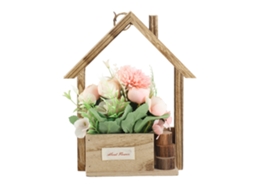 Cesta de Parede com Flores Artificiais S/MARCA