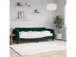 Vidaxl Sofá-cama Com Colchão 80x200 Cm Veludo Verde-escuro