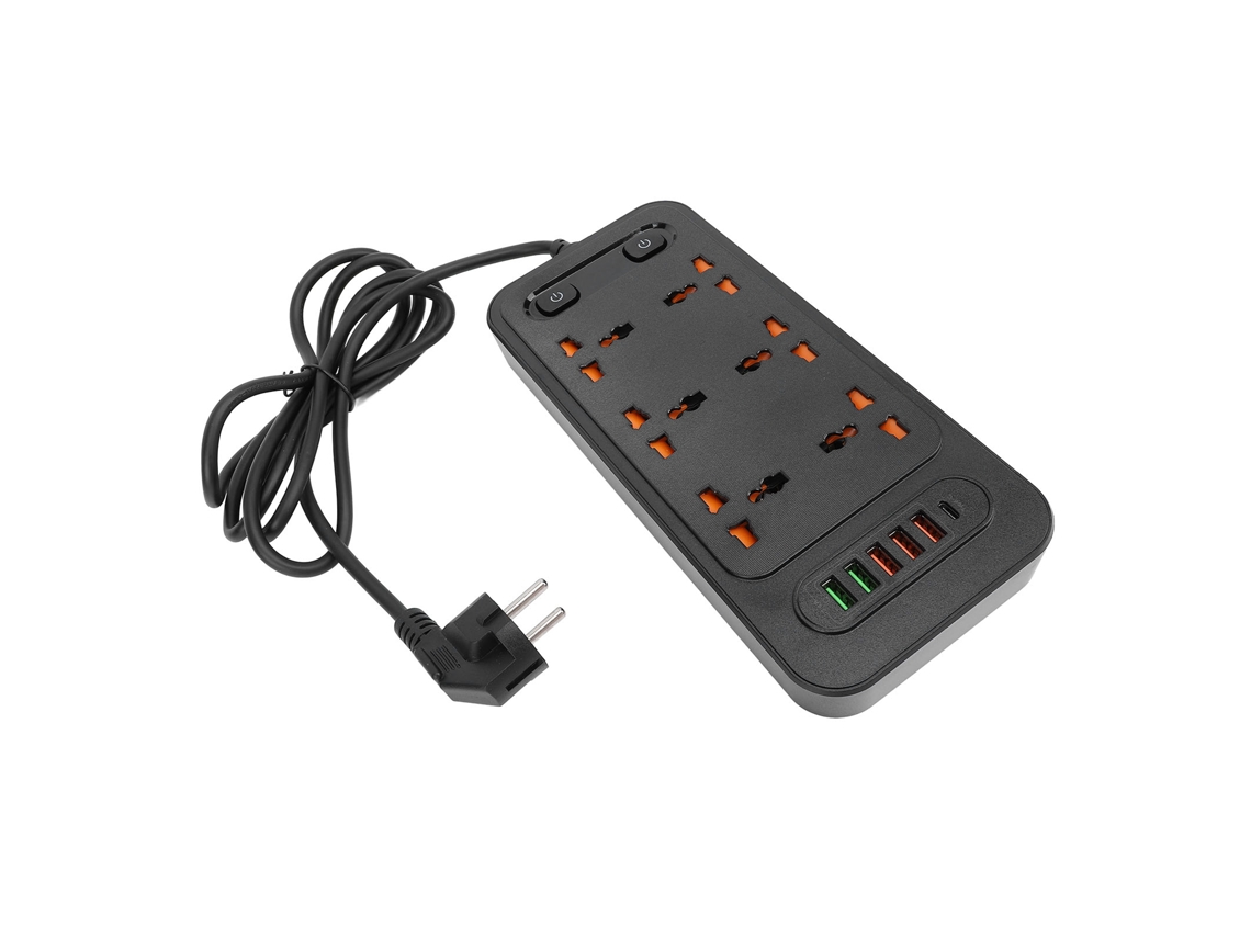 Laxiscreed Extensão 3000w Com 6 Tomadas, Usb E Carregamento Rápido Type-c Para Maior Conveniência