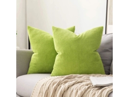 Conjunto De 2 Fronhas Com Estampa De Abacaxi, Macias E Lisas, Quadradas, Decorativas, Para Sofá, Quarto E Carro, 45x45 Cm (18x18 Polegadas), Cor Verde