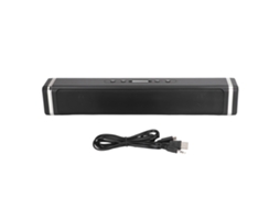 Caixa de som Bluetooth EOOCOO com subwoofer, luz ambiente RGB e alto volume