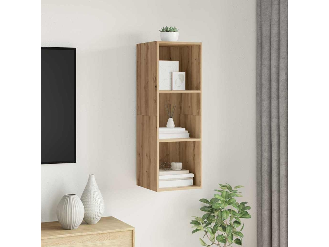 Vidaxl Conjunto De Móvel De Tv 37 X 37 X 107 Cm Carvalho Artesanal