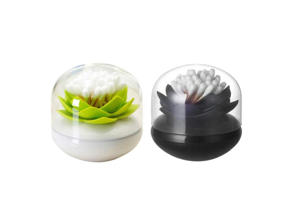 2 Portas-copos de algodão LINJOU, verde e preto