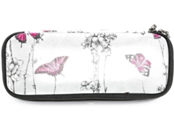 Estojo vintage com estampa floral, grande capacidade, ideal para escola, escrivaninha, adultos, meninas e meninos.