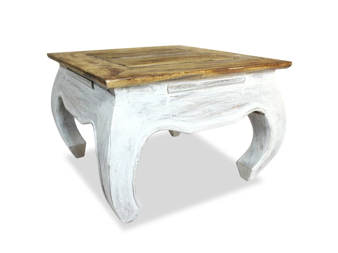 Vidaxl Mesa De Apoio Madeira De Mogno Maciça 50x50x35 Cm