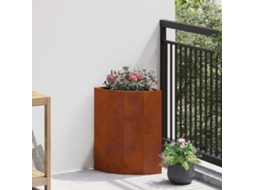 Vidaxl Vaso De Canto Ferro Enferrujado 30 X 30 X 50 Cm Aço Corten