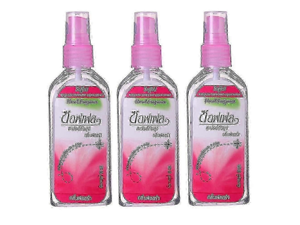 3pcs 80ml Mosquito Spray Tailândia Planta Anti-mosquito Mordida Inchaço Coceira Repelente Líquido Para O Corpo Novo