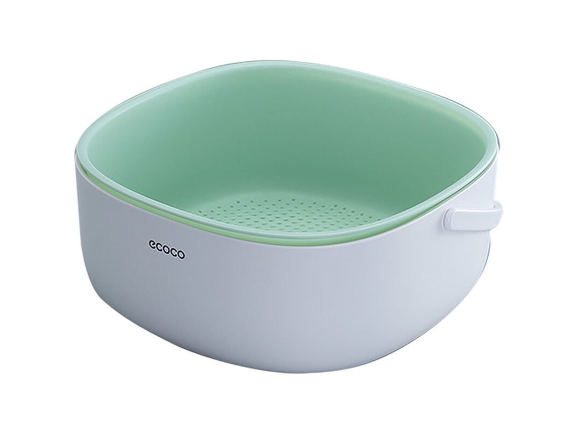 Cesto Escorredor Silsil Com Alça, Para Cozinha, Escorredor Dobrável, Cesto Para Lavar Legumes, Cesto Filtro, Utensílio, Verde