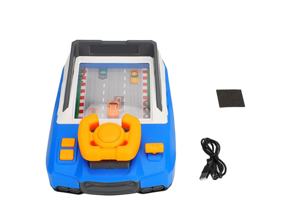 Primerox brinquedo Volante Musical Infantil Simulação Dirigir Carro Corrida com Som Azul
