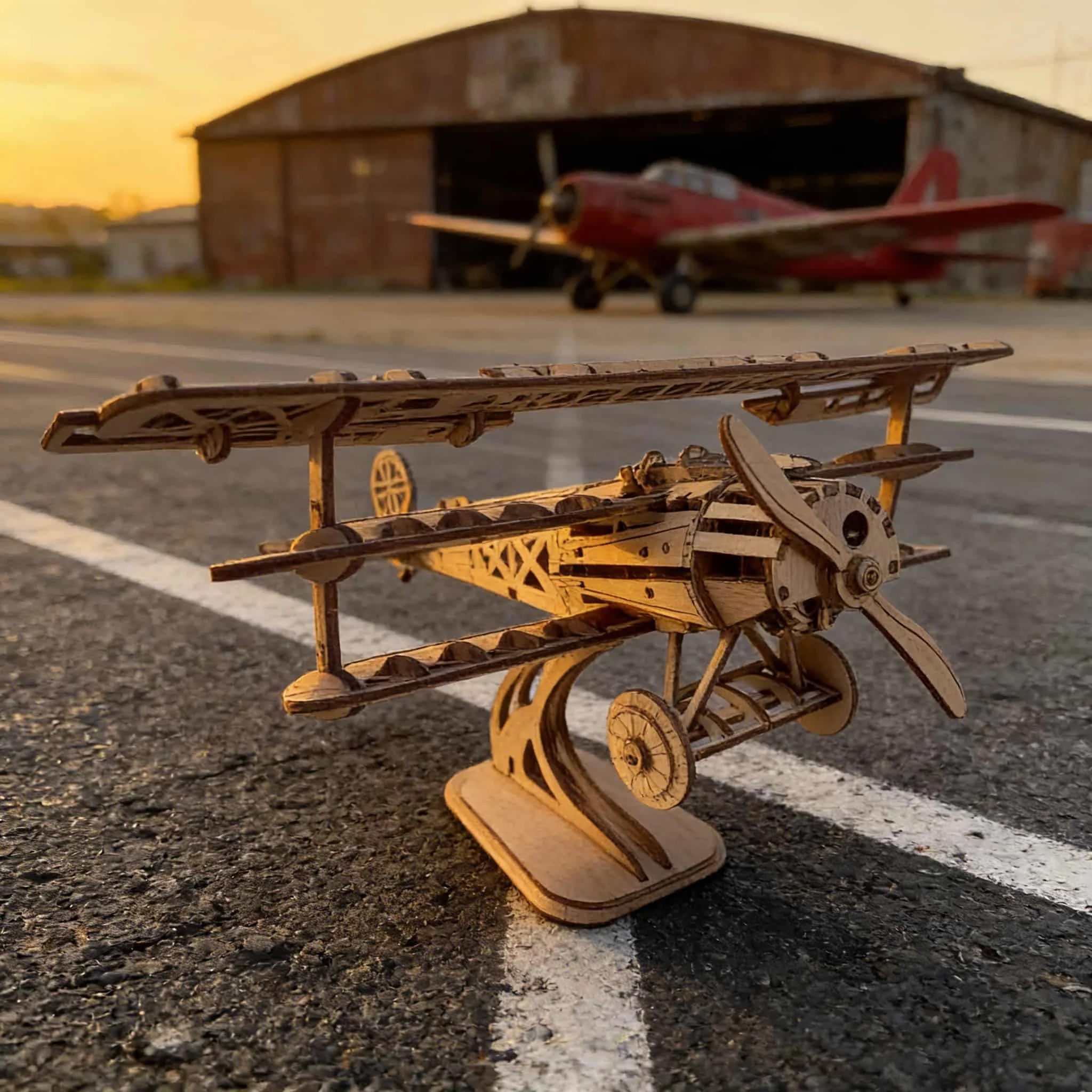 Novo Mini Avião de Madeira para Montar, um Quebra cabeça Faça Você Mesmo. MDUG