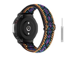 Bracelete de Nylon Respirável Trançado Estilo Étnico Ajustável para Huami Amazfit T-Rex 2 Roxo