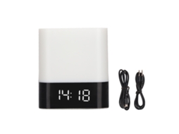 Aetheria caixa de Som Bluetooth com Luz Led Controle Táctil Despertador para Sala Quarto Leitura