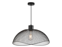 Suspensão decorativa em metal preto com grade E27 Diâmetro 450mm