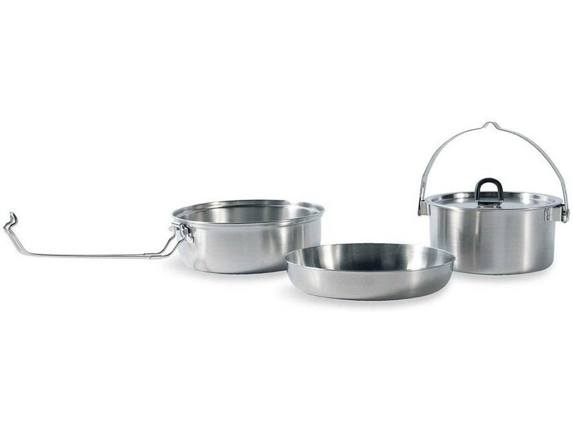Panela Para Campismo TATONKA Camp Set Large (Aço Inoxidável - 17,3 x 6 cm)