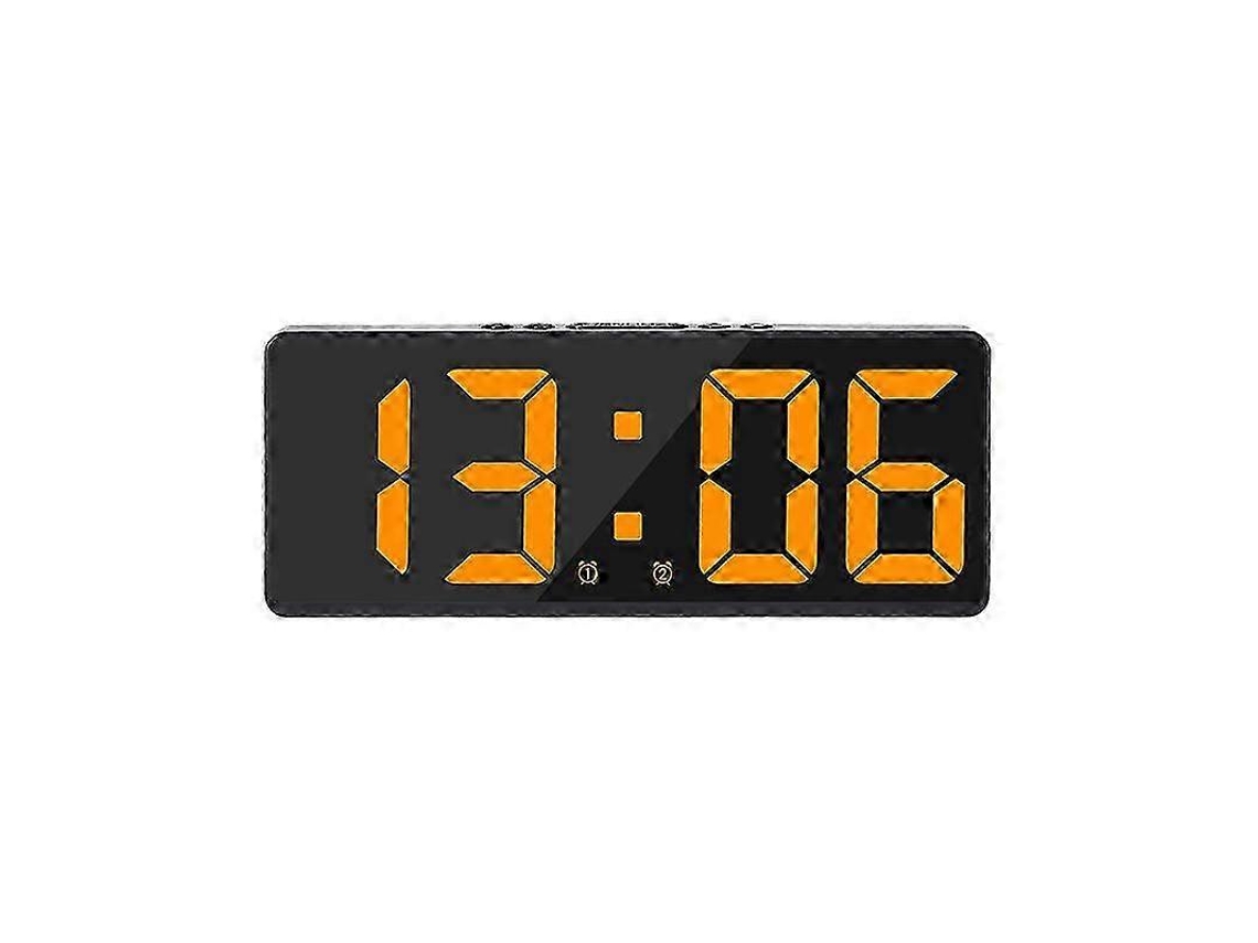 Smart Large Digital Wall Clock App Control Time/date/&sound Activation And Countdown Function Continuous Brightness And Volume Alarm With Snooze Funct