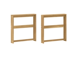 Vidaxl Módulo De Braços 2 Pcs Branco 58,5 X 10 X 61 Cm