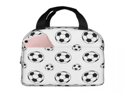 Lurelia Bolsa Térmica Para Almoço, Em Tecido Oxford, Estampa De Futebol, Para Escola E Trabalho