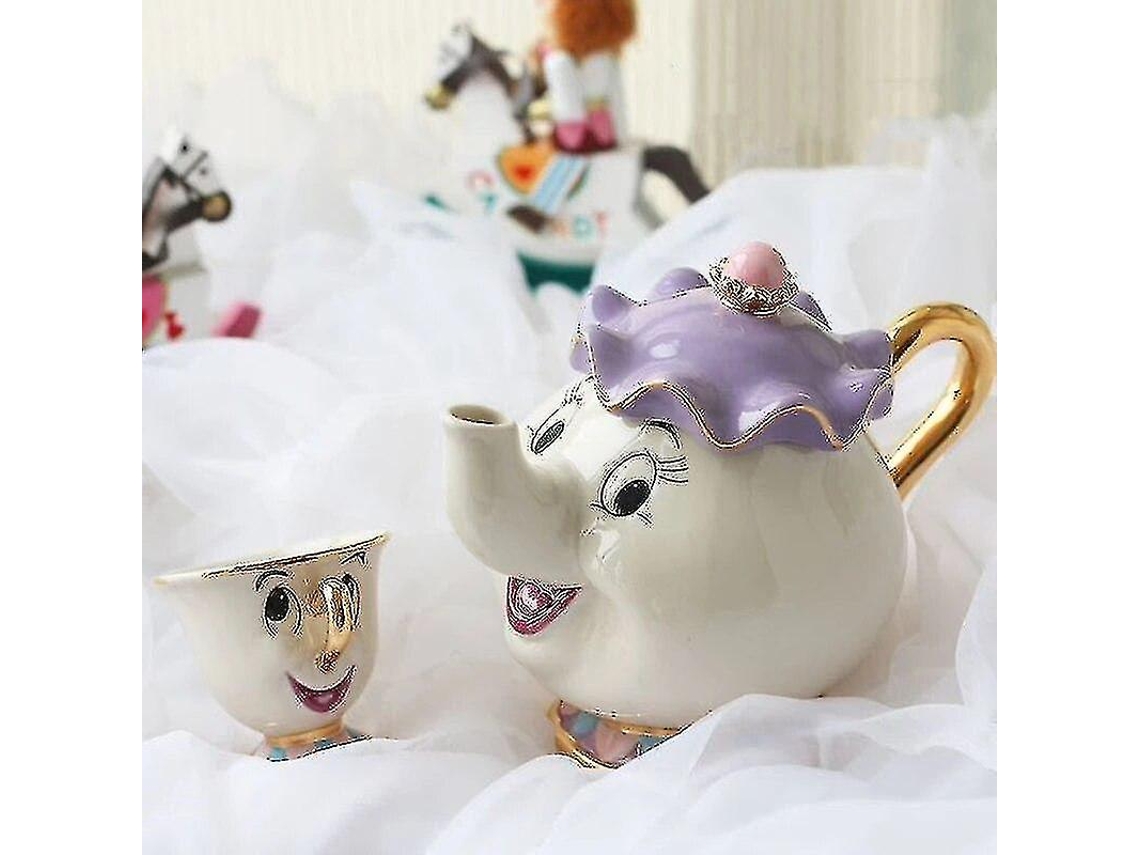 Caneca De Chá Com Tema Da Bela E A Fera Sra. Potts E Chip Jortmrd