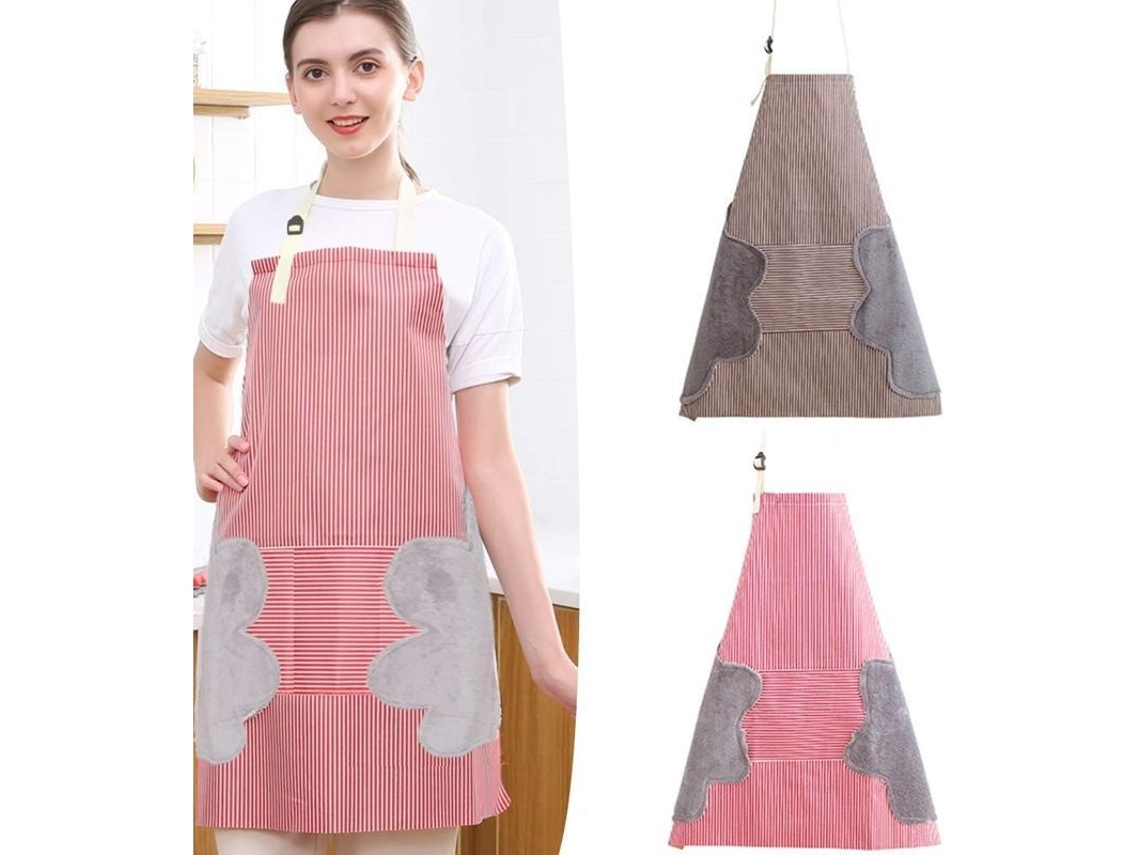 Delantales Ajustáveis Impermeáveis Com Bolsos Grandes Para Cozinha, Jardim E Churrasco