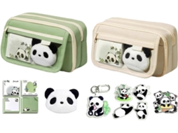 Estojo Panda, Bolsa Grande para Lápis, Artigos de Papelaria VAYOTOY