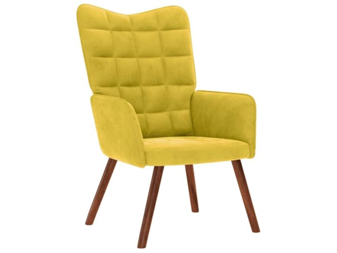 Relaxing Chair, Relaxing Chairs Vidaxl Amarelo Veludo