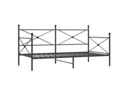 Cama de Dia Sem Colchão 107x203 Cm Aço Preto MAISON EXCLUSIVE