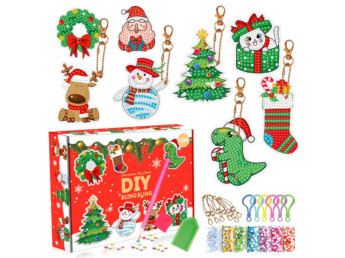 Laxiscreed Jogo De 8 Peças De Pingentes Para Pintura De Diamante Natal Diy