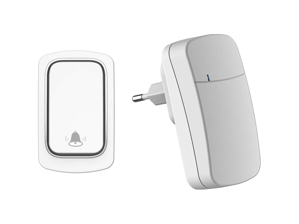 Nova Campainha Sem Fio De Alta Qualidade Sem Bateria, Alcance De Até 200 M, 38 Toques, 3 Níveis De Volume, Fácil De Instalar Slowmoose (branca)