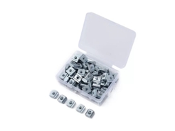 Conjunto De 100 Porcas Ranhura Em T M3, M4, M5 E M6, Fixações Galvanizadas Para Extrusões De Alumínio Da Série 20 Cnc E