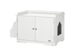 Caixa de Areia para Gatos com divisória, porta dupla magnética, prateleira lateral, 86x48x52cm | S/MARCA