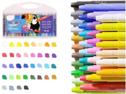 Bastões De Tinta A Óleo Laváveis E Flexíveis, Com 12/24/36/48 Cores, Ideais Para Crianças Pequenas.